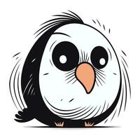 carino cartone animato pinguino. vettore illustrazione. isolato su bianca sfondo.