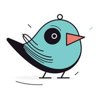carino uccello vettore illustrazione nel piatto cartone animato stile. uccello vettore illustrazione.