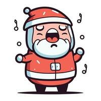 cartone animato Santa Claus carattere. carino vettore illustrazione.