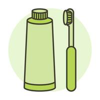 spazzolino e dentifricio. dentale cura vettore illustrazione