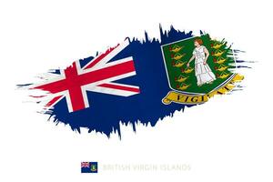 dipinto pennellata bandiera di Britannico vergine isole con agitando effetto. vettore