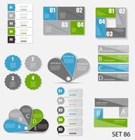 raccolta di modelli di infografica per l'illustrazione vettoriale aziendale