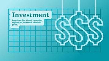 modello di presentazione aziendale di investimento di denaro vettore
