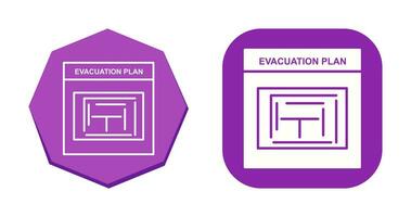 evacuazione Piano vettore icona