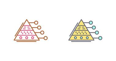 piramide grafico vettore icona