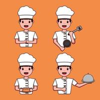 design della collezione dello chef, illustrazione vettoriale