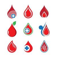 immagini del logo goccia di sangue vettore