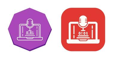 voce registratore vettore icona