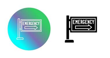emergenza cartello vettore icona