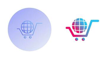 globale shopping vettore icona