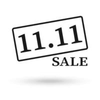 11.11 design di banner, poster e volantini di vendita del giorno dello shopping vettore