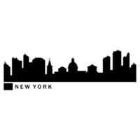 skyline di new york illustrato su sfondo bianco vettore