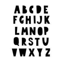 alfabeto in stile scandinavo. carattere stile bambini. vettore