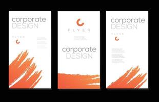 layout di progettazione della copertina dell'opuscolo del manifesto del manifesto dell'opuscolo del volantino nero arancione semplice vettore