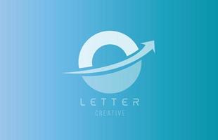 o logo della lettera dell'alfabeto in colore bianco blu per il modello di progettazione dell'icona vettore