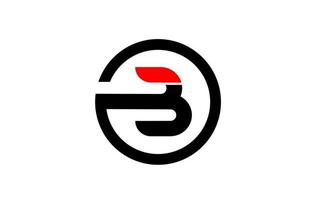 disegno della lettera b dell'alfabeto del cerchio per l'icona del logo aziendale vettore