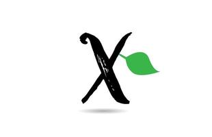 lettera geen foglia alfabeto lettera logo icona design per azienda vettore