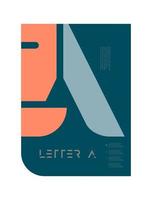 disegno di copertina dell'opuscolo del manifesto dell'opuscolo dell'opuscolo della lettera dell'alfabeto vettore