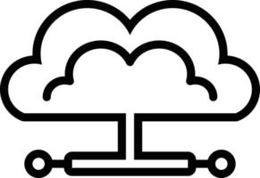 icona della linea per il cloud vettore