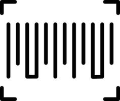 icona linea per codice a barre vettore