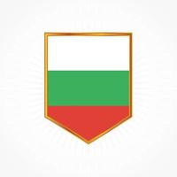 vettore di bandiera bulgaria con cornice scudo