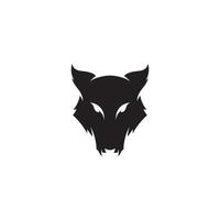 modello di vettore di progettazione del logo della testa di lupo