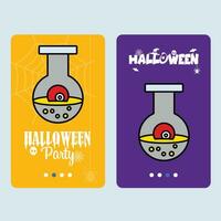 contento Halloween invito design con occhio palla vettore