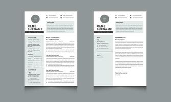 minimalista curriculum vitae disposizione e elegante CV curriculum vitae disposizione vettore