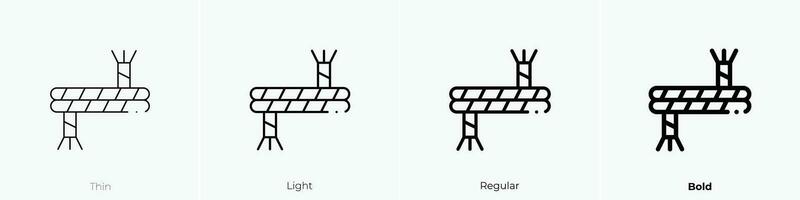 corde icona. sottile, luce, regolare e grassetto stile design isolato su bianca sfondo vettore