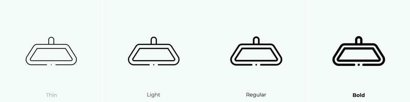 retrovisore specchio icona. sottile, luce, regolare e grassetto stile design isolato su bianca sfondo vettore