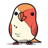 carino pappagallo. vettore illustrazione nel cartone animato stile. isolato su bianca sfondo.