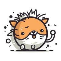 carino kawaii gatto carattere. vettore illustrazione nel cartone animato stile.