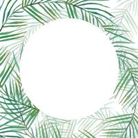 telaio con foglie, verde tropicale fiori il giro telaio. elementi di floreale design. Perfetto per nozze inviti, saluto carte, blog, manifesti e Di Più vettore