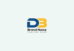 astratto db lettera moderno iniziale segni di lettere logo design vettore