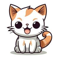 carino gatto cartone animato personaggio vettore illustrazione. carino cartone animato gatto.