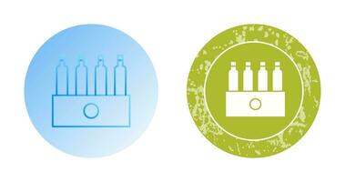unico imballare di birre vettore icona