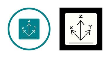 asse vettore icona