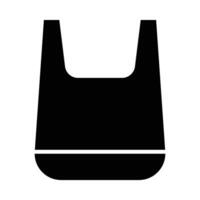 plastica Borsa vettore glifo icona per personale e commerciale uso.