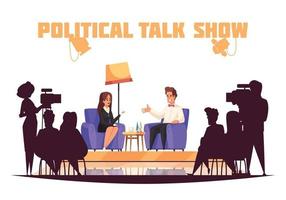 programma televisivo di talk show politico vettore