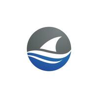 logo dell'illustrazione dello squalo vettore