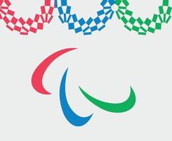 simbolo ufficiale giochi paralimpici tokyo 2020 giappone vettore astratto