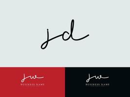 lusso jd firma logo, lettera jd logo icona vettore per attività commerciale
