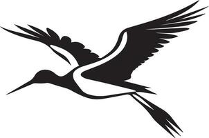 avocetta uccello vettore silhouette illustrazione nero colore