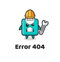 errore 404 con la simpatica mascotte della bilancia vettore