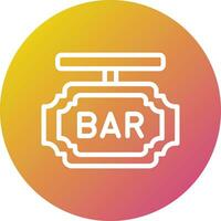 bar tavola vettore icona design illustrazione