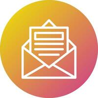 Aperto e-mail vettore icona design illustrazione