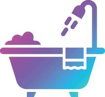 illustrazione del design dell'icona del vettore della vasca da bagno