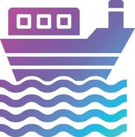 illustrazione del design dell'icona di vettore della barca