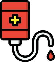 sangue Borsa vettore icona design illustrazione