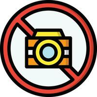nessuna illustrazione del design dell'icona del vettore della fotocamera